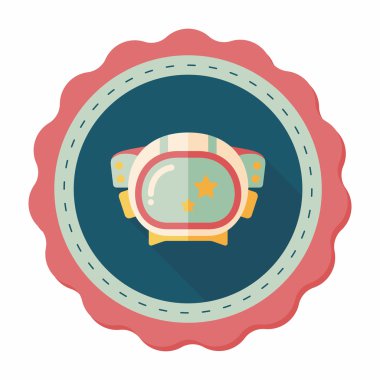 Uzun Gölge, eps10 ile uzay astronot düz simgesi