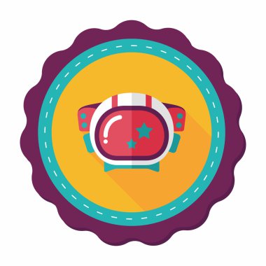 Uzun Gölge, eps10 ile uzay astronot düz simgesi