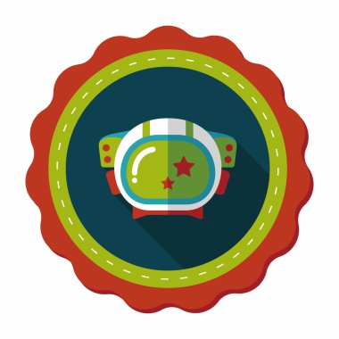 Uzun Gölge, eps10 ile uzay astronot düz simgesi