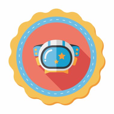 Uzun Gölge, eps10 ile uzay astronot düz simgesi