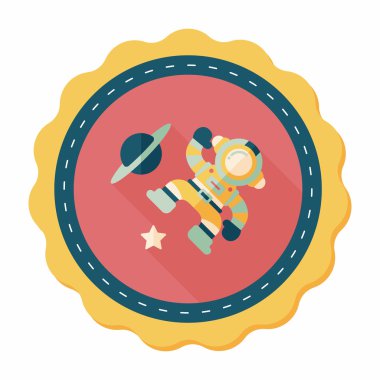 Uzun Gölge, eps10 ile uzay astronot düz simgesi