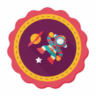 Uzun Gölge, eps10 ile uzay astronot düz simgesi