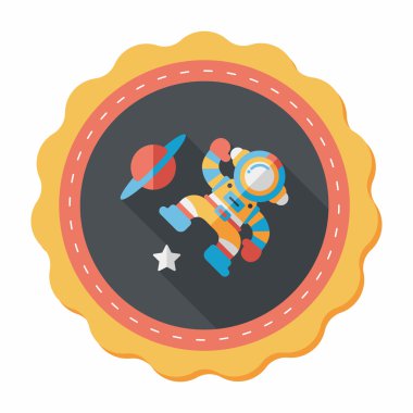 Uzun Gölge, eps10 ile uzay astronot düz simgesi