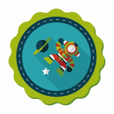 Uzun Gölge, eps10 ile uzay astronot düz simgesi