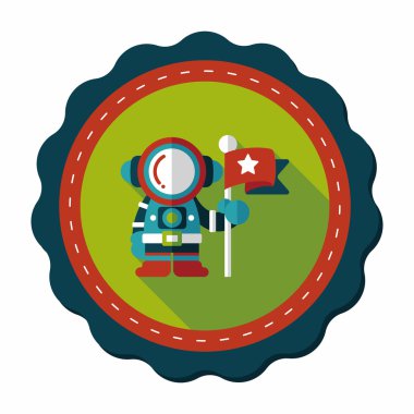 Uzun Gölge, eps10 ile uzay astronot düz simgesi