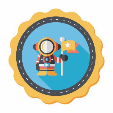 Uzun Gölge, eps10 ile uzay astronot düz simgesi