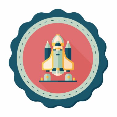 Uzun Gölge, eps10 ile alan roket düz simgesi