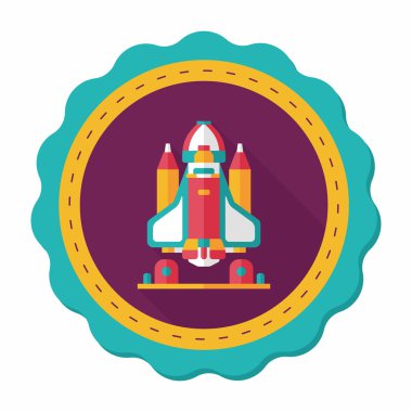 Uzun Gölge, eps10 ile alan roket düz simgesi