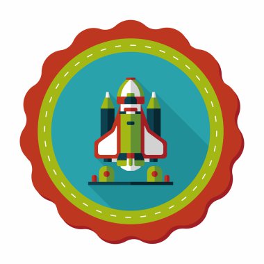 Uzun Gölge, eps10 ile alan roket düz simgesi