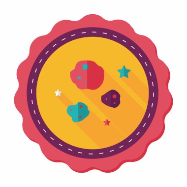 Uzun Gölge, eps10 ile alan göktaşı düz simgesi