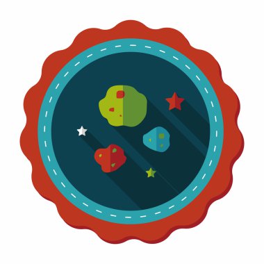 Uzun Gölge, eps10 ile alan göktaşı düz simgesi