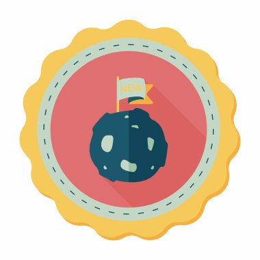 Uzun Gölge, eps10 ile alan gezegen düz simgesi