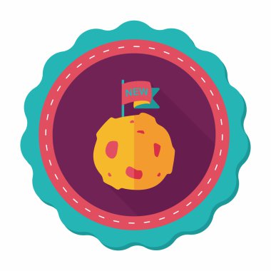 Uzun Gölge, eps10 ile alan gezegen düz simgesi