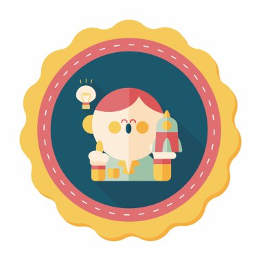 Uzay bilim adamları uzun gölge, eps10 düz simgesiyle