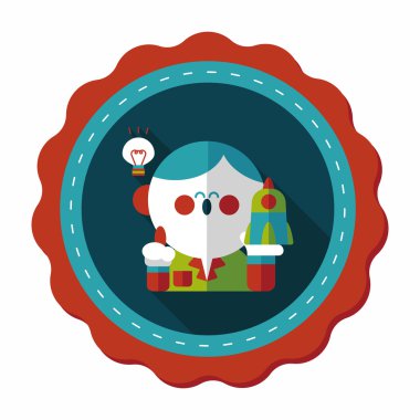 Uzay bilim adamları uzun gölge, eps10 düz simgesiyle