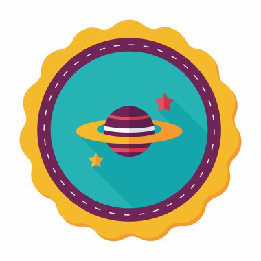 Uzun Gölge, eps10 ile alan gezegen düz simgesi