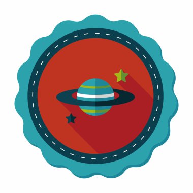 Uzun Gölge, eps10 ile alan gezegen düz simgesi