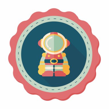 Uzun Gölge, eps10 ile uzay astronot düz simgesi