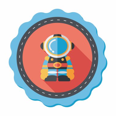 Uzun Gölge, eps10 ile uzay astronot düz simgesi