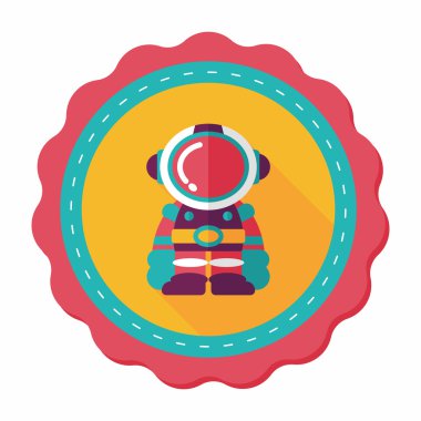 Uzun Gölge, eps10 ile uzay astronot düz simgesi