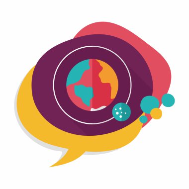 Uzun Gölge, eps10 ile alan gezegen düz simgesi