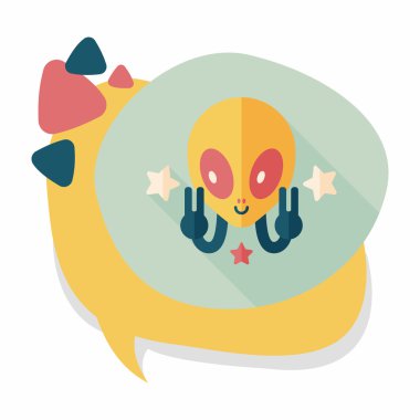 Uzun Gölge, eps10 alanı yabancı düz simgesiyle