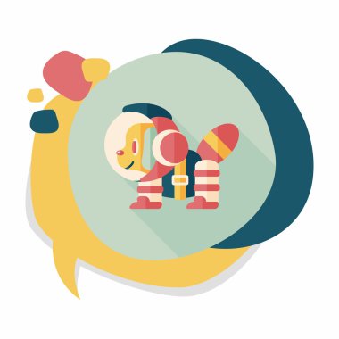 Uzun Gölge, eps10 ile alan köpek düz simgesi