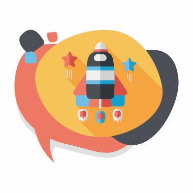 Uzun Gölge, eps10 ile alan roket düz simgesi