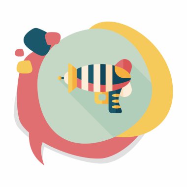 Uzun Gölge, eps10 ile alan silah düz simgesi