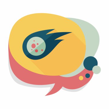 Uzun Gölge, eps10 ile alan göktaşı düz simgesi