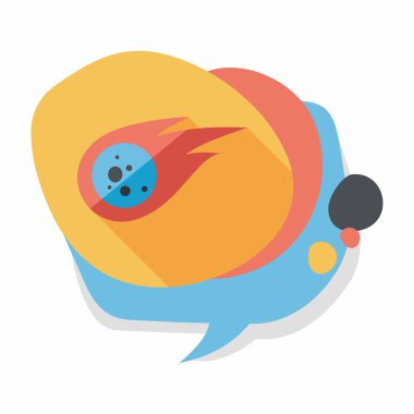 Uzun Gölge, eps10 ile alan göktaşı düz simgesi