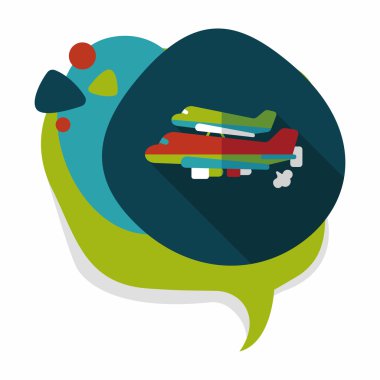 Uzay gemisi ile uzun gölge, eps10 düz simgesi