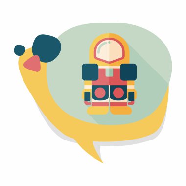 Uzun Gölge, eps10 ile uzay astronot düz simgesi