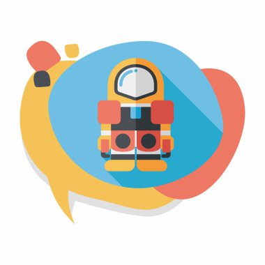 Uzun Gölge, eps10 ile uzay astronot düz simgesi