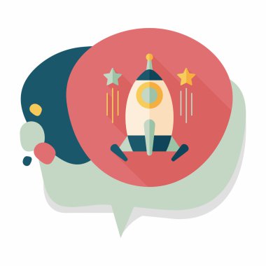 Uzun Gölge, eps10 ile alan roket düz simgesi