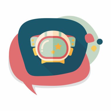 Uzun Gölge, eps10 ile uzay astronot düz simgesi