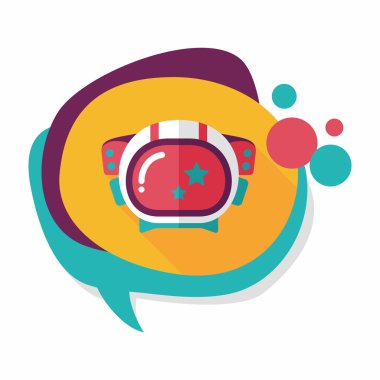 Uzun Gölge, eps10 ile uzay astronot düz simgesi