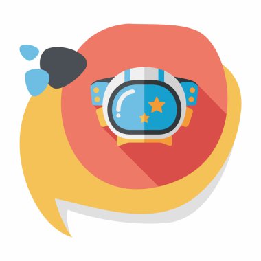 Uzun Gölge, eps10 ile uzay astronot düz simgesi