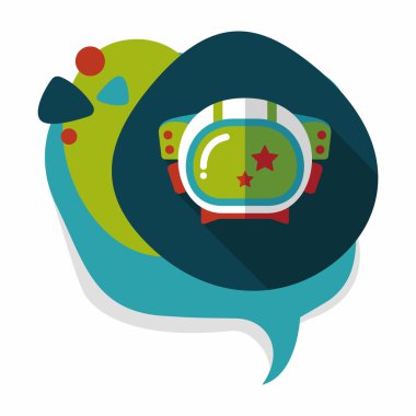 Uzun Gölge, eps10 ile uzay astronot düz simgesi