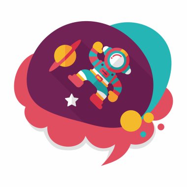 Uzun Gölge, eps10 ile uzay astronot düz simgesi