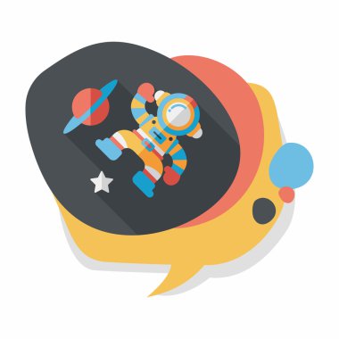 Uzun Gölge, eps10 ile uzay astronot düz simgesi