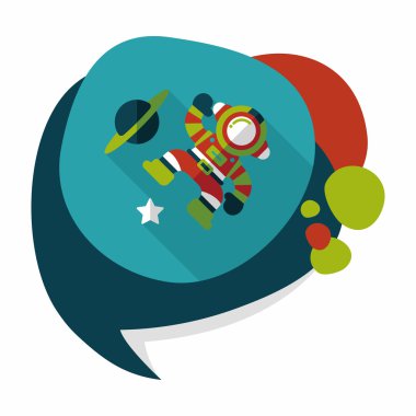 Uzun Gölge, eps10 ile uzay astronot düz simgesi