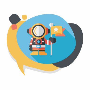 Uzun Gölge, eps10 ile uzay astronot düz simgesi