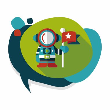 Uzun Gölge, eps10 ile uzay astronot düz simgesi