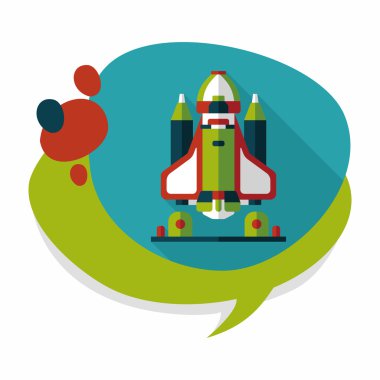 Uzun Gölge, eps10 ile alan roket düz simgesi