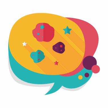 Uzun Gölge, eps10 ile alan göktaşı düz simgesi