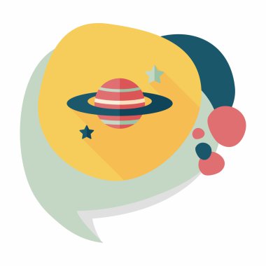 Uzun Gölge, eps10 ile alan gezegen düz simgesi