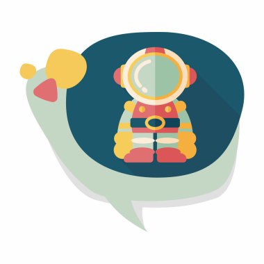 Uzun Gölge, eps10 ile uzay astronot düz simgesi