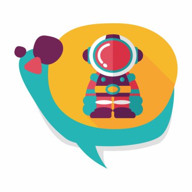 Uzun Gölge, eps10 ile uzay astronot düz simgesi