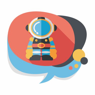 Uzun Gölge, eps10 ile uzay astronot düz simgesi